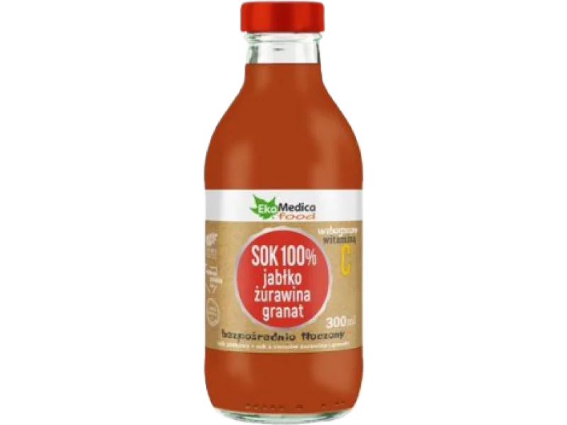 Ekamedica Jabłko, żurawina, granat z witaminą C, płyn, 24 mg/100 ml