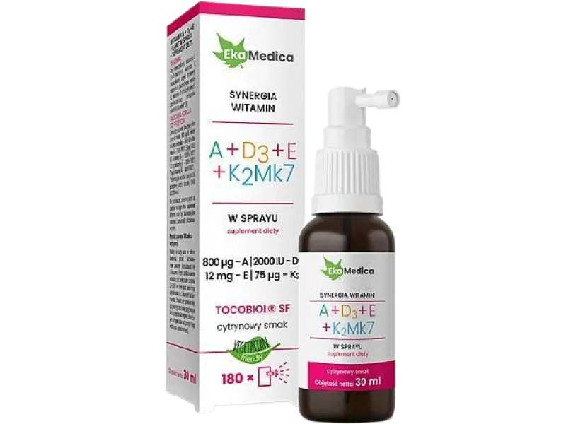 EkaMedica Witamina ADEK A+D3+E+K2Mk7, spray