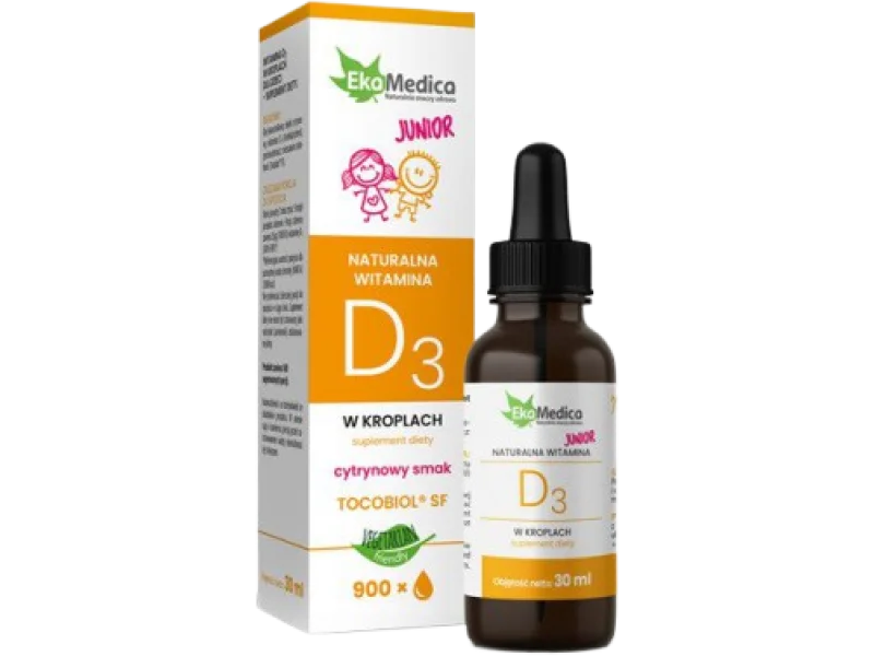 EkaMedica Witamina JUNIOR D3, krople doustne, 25 µg
