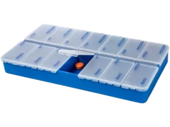 Zdjęcie produktu EL-COMP Kasetka tygodniowa, 2 pory dnia, sprzęt medyczny