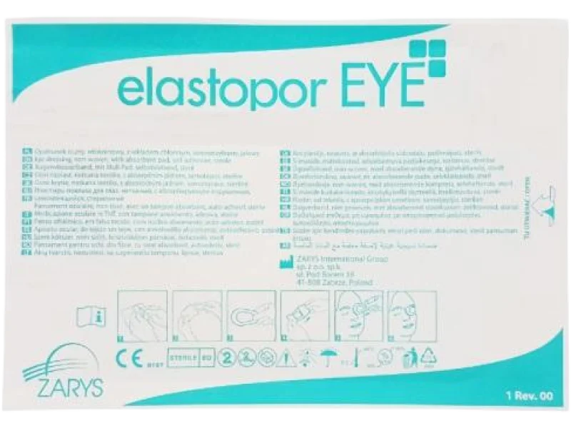 ELASTOPOR EYE Opatrunek oczny chłonny włókninowy samoprzylepny jałowy