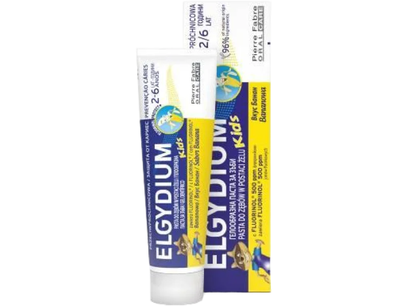 ELGYDIUM Pasta dla dzieci bananowa, pasta do jamy ustnej