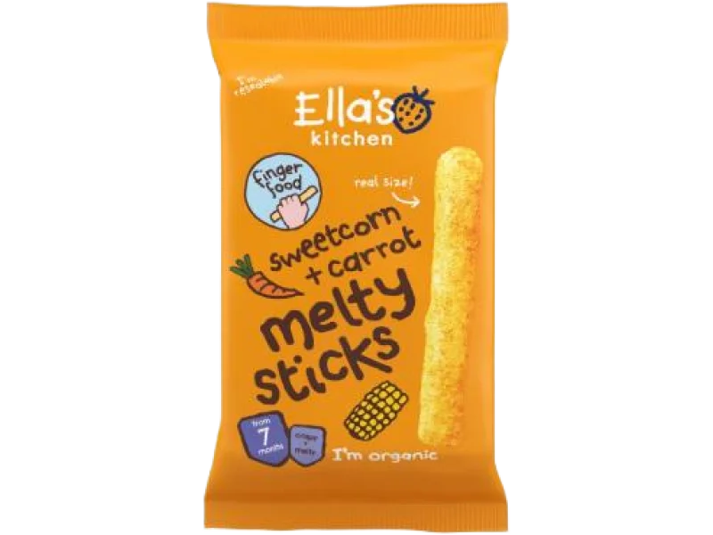 Ella’s Kitchen BIO Chrupiące paluszki z kukurydzą i marchewką