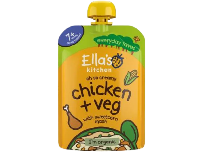Ella’s Kitchen BIO Kurczak z kaszką kukurydzianą, saszetki