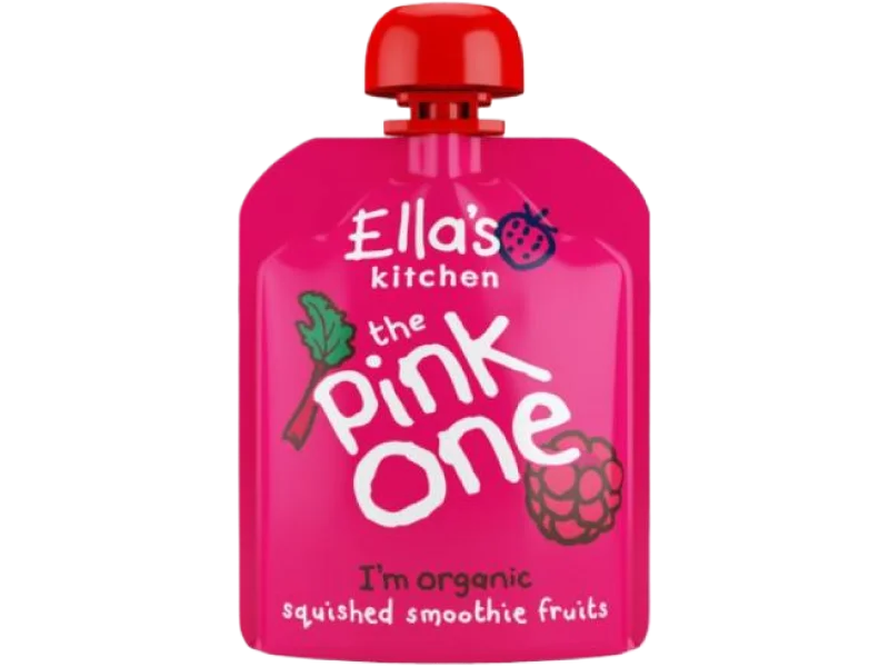 Ella’s Kitchen BIO PINK ONE Owocowe smoothie z rabarbarem, saszetki