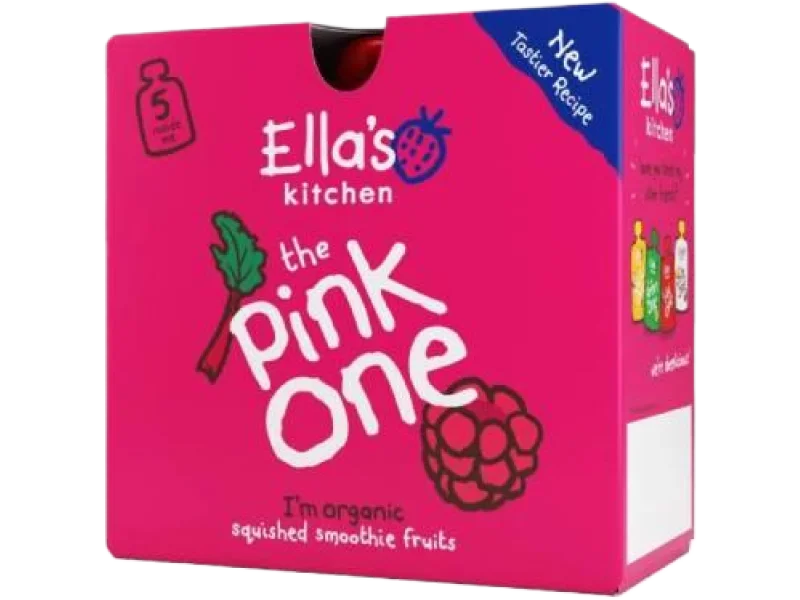 Ella’s Kitchen BIO PINK ONE smoothie owocowe z rabarbarem, saszetki