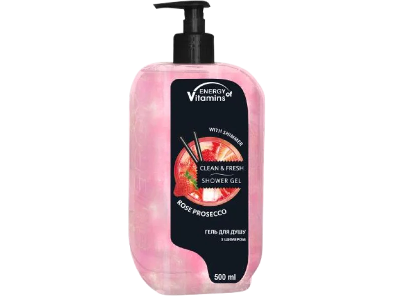 ENERGY OF VITAMINS Rozświetlający żel pod prysznic Rose Prosecco