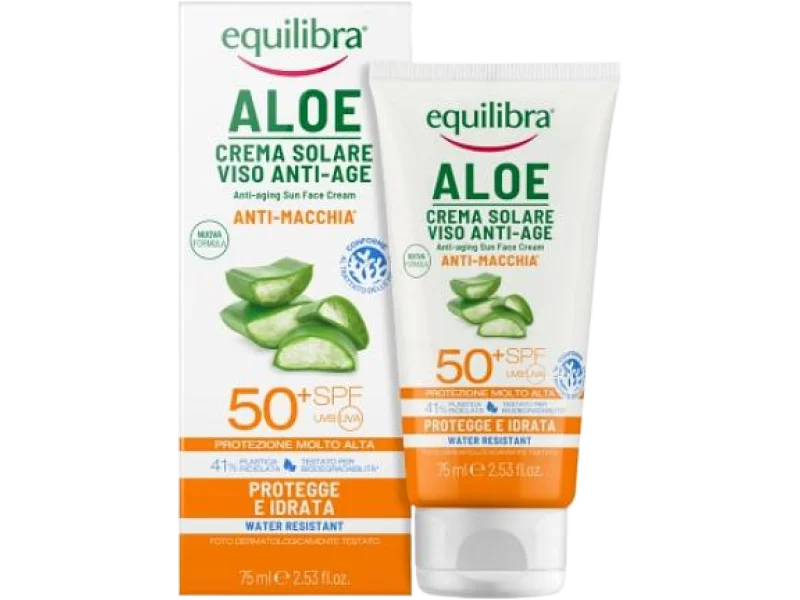 EQUILIBRA ALOE Krem do twarzy przeciwsłoneczny anti-age SPF50+ UVA/UVB