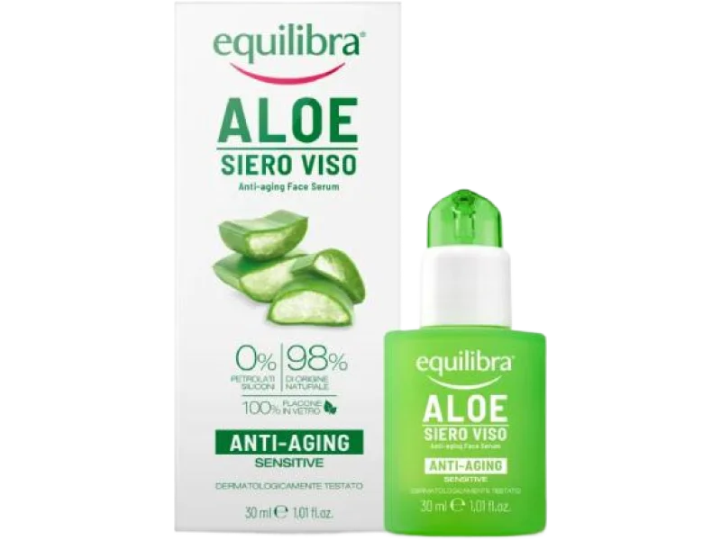 Equilibra Aloesowe przeciwstarzeniowe serum do twarzy z kwasem hialuronowym