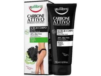 Equilibra Oczyszczający peeling do ciała z aktywnym węglem