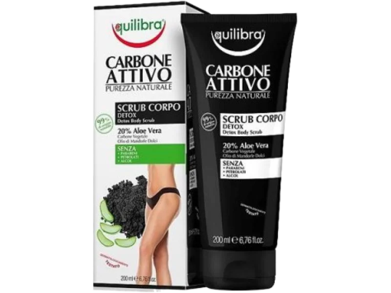 Equilibra Oczyszczający peeling do ciała z aktywnym węglem