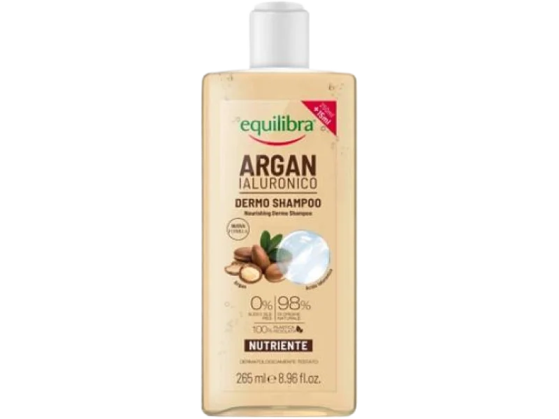 Equilibra Odżywczy szampon do włosów Argan i Kwas hialuronowy