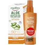 EQUILIBRA Zestaw Aloesowy krem przeciwsłoneczny SPF50+ + Ochronny olejek do włosów
