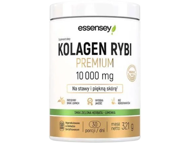 Essensey Kolagen Rybi Premium smak zielona herbata-limonka, proszek