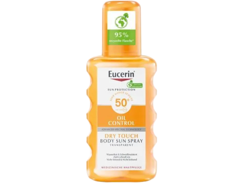 Eucerin Sun Oil Control transparentny spray ochronny do ciała SPF 50+