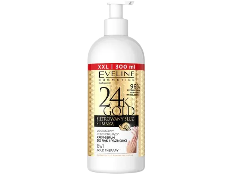EVELINE 24K Gold Luksusowy regenerujący krem-serum ​​do rąk i paznokci