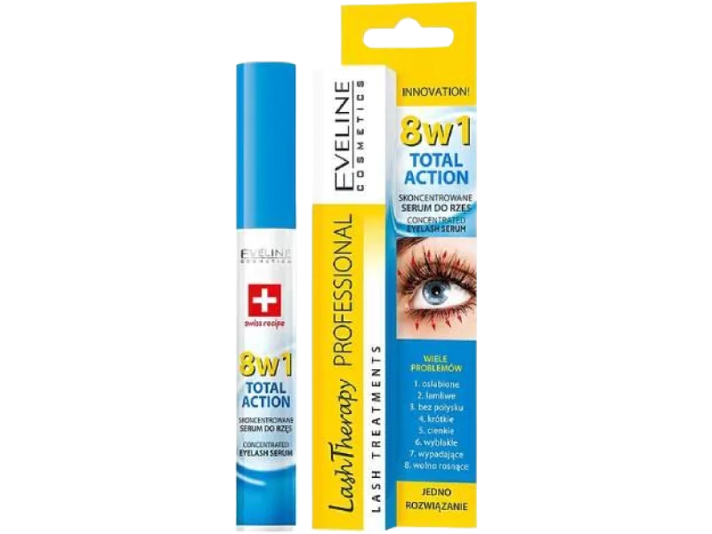 EVELINE 8w1 Total Action Skoncentrowane serum do rzęs