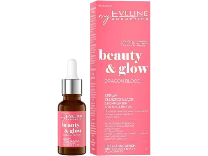 EVELINE Beauty & Glow Dragon Blood! Serum złuszczające z kompleksem AHA 30% i BHA 2%