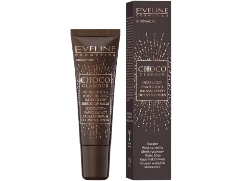EVELINE Choco Glamour Odżywczo-nawilżający balsam-serum do ust