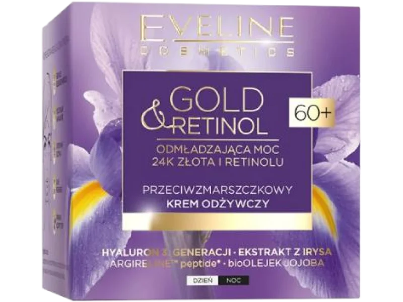 EVELINE Gold & Retinol 60+ Przeciwzmarszczkowy Krem odżywczy na dzień i noc