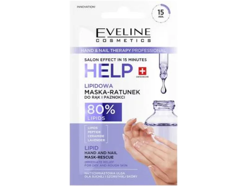 EVELINE Hand&Nail Therapy Help Lipidowa maska-ratunek do rąk i paznokci