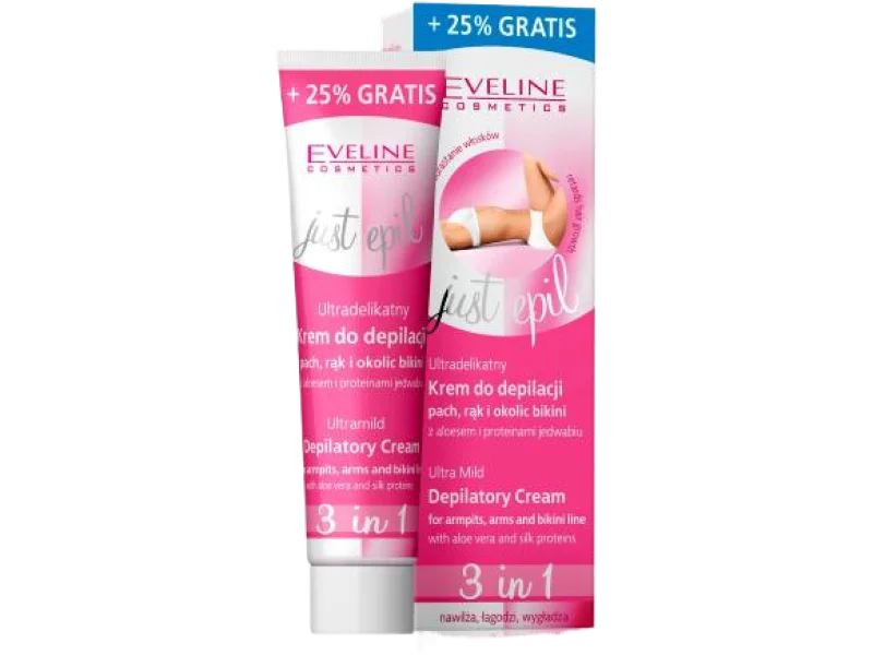 EVELINE Just Epil 3w1 Ultradelikatny krem do depilacji pach rąk i okolic bikini