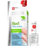 EVELINE Nail Therapy Odżywka do paznokci Total Action 8w1 Sensitive, lakier do paznokci