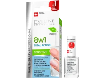 EVELINE Nail Therapy Odżywka do paznokci Total Action 8w1 Sensitive, lakier do paznokci