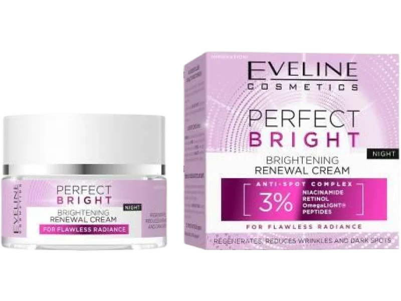 Eveline Perfect Bright Rozjaśniający krem regenerujący do twarzy na noc