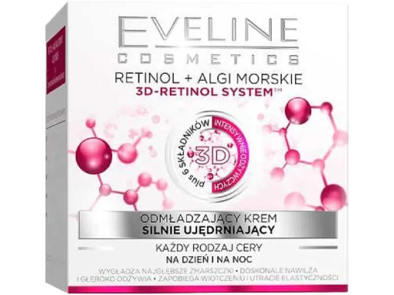 EVELINE Retinol + Algi morskie Odmładzający krem do twarzy silnie ujędrniający