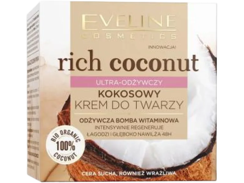 EVELINE Rich Coconut Ultra odżywczy kokosowy krem do twarzy