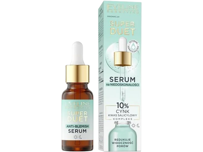 EVELINE Super Duet Serum na niedoskonałości 10% Cynk Kwas Salicylowy