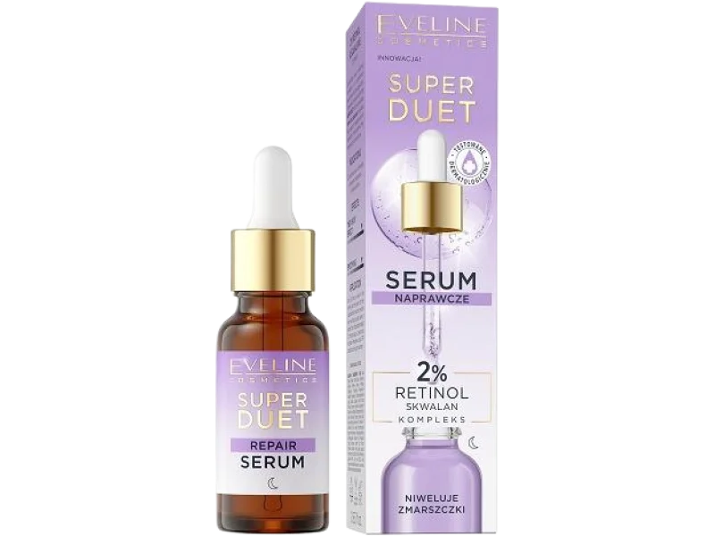 EVELINE Super Duet Serum naprawcze do twarzy 2% Retinol Skwalan