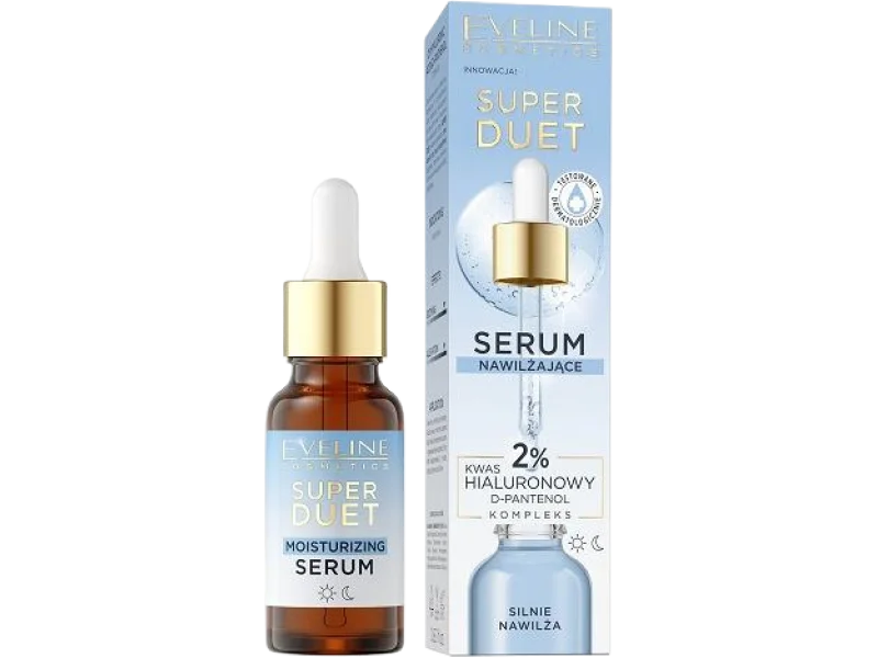 EVELINE Super Duet Serum nawilżające do twarzy Kwas hialuronowy D-panthenol