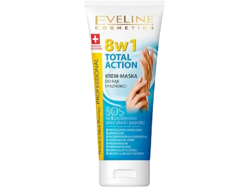 EVELINE Total Action 8w1 Krem-maska do rąk i paznokci