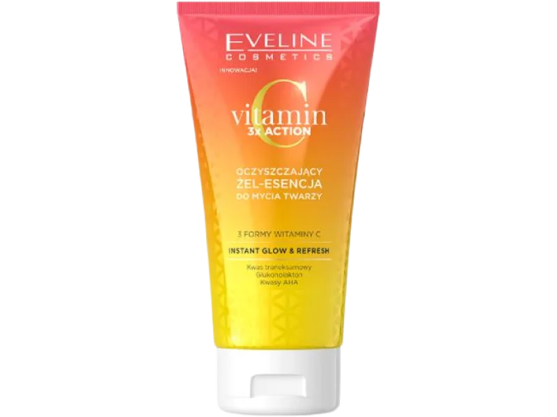 EVELINE Vitamin C 3x Action Oczyszczający żel-esencja do mycia twarzy