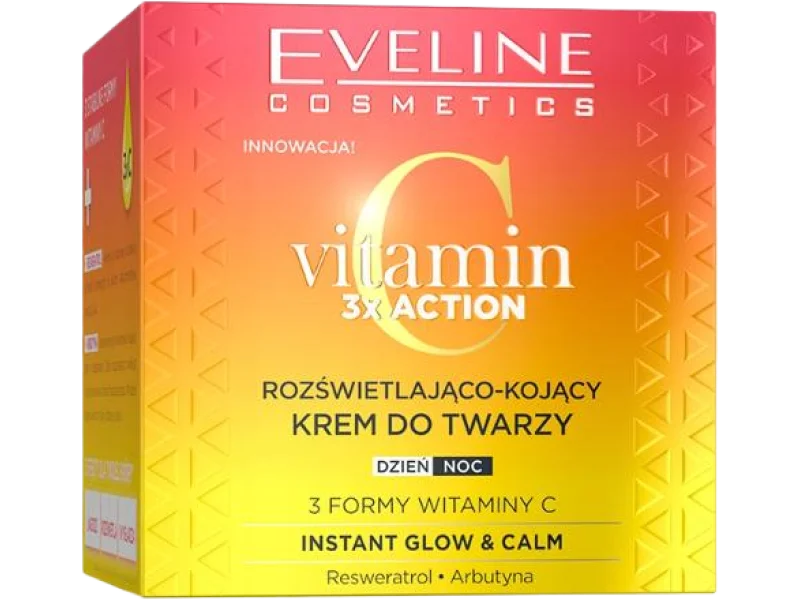 EVELINE Vitamin C 3x Action Rozświetlająco-kojący krem do twarzy dzień/noc