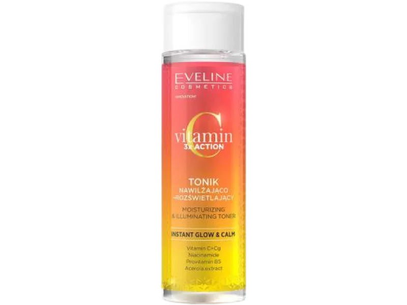 EVELINE Vitamin C 3x Action Tonik nawilżająco-rozświetlający, płyn
