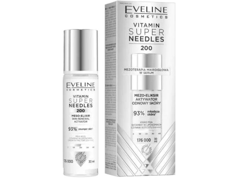 Eveline Vitamin Super Needles 200 Mezo-Eliksir Aktywator odnowy skóry, serum