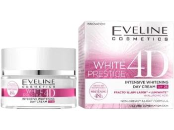 Zdjęcie produktu EVELINE White Prestige 4D Intensywnie wybielający Krem do twarzy na dzień z SPF25