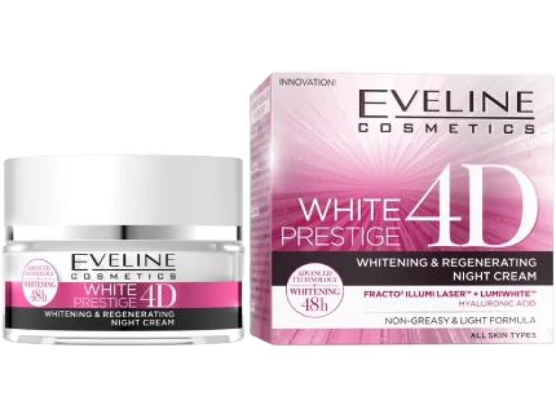 EVELINE White Prestige 4D intensywnie wybielający Krem do twarzy na noc