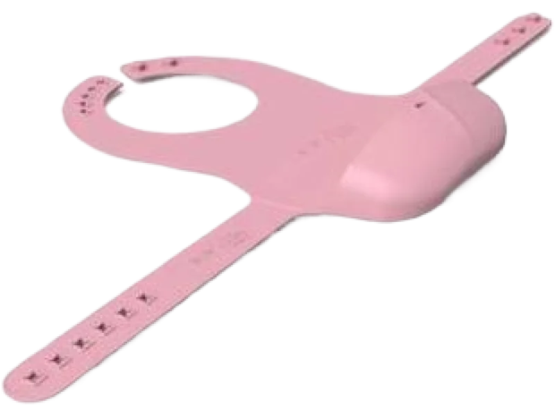 Everyday Baby Śliniak silikonowy z kieszonką różowy, sprzęt medyczny