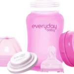 Everyday Baby Szklana butelka ze smoczkiem S wiśniowa 0-3m, sprzęt medyczny