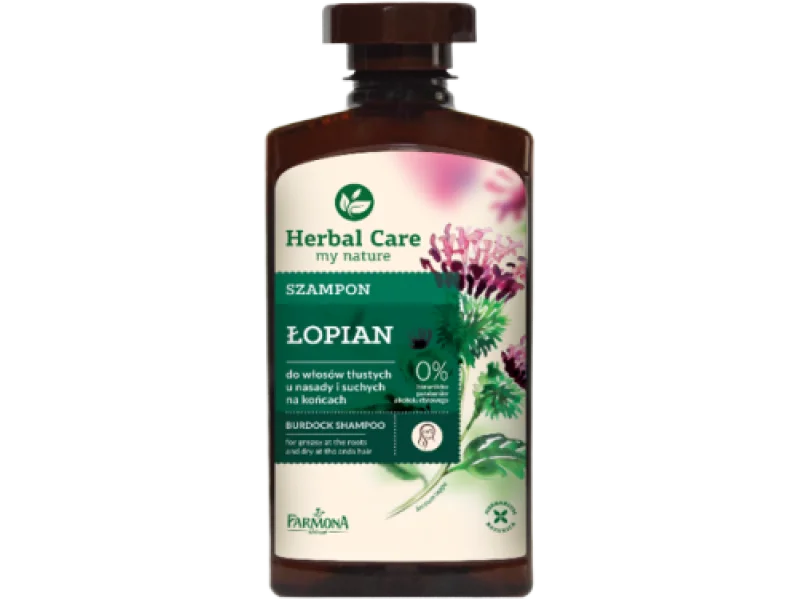 FARMONA HERBAL CARE Szampon Łopian do włosów tłustych u nasady i suchych na końcach
