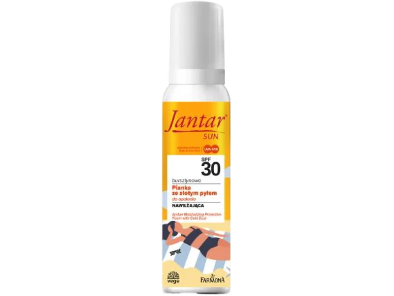 FARMONA JANTAR SUN Bursztynowa pianka ze złotym pyłem do opalania SPF 30