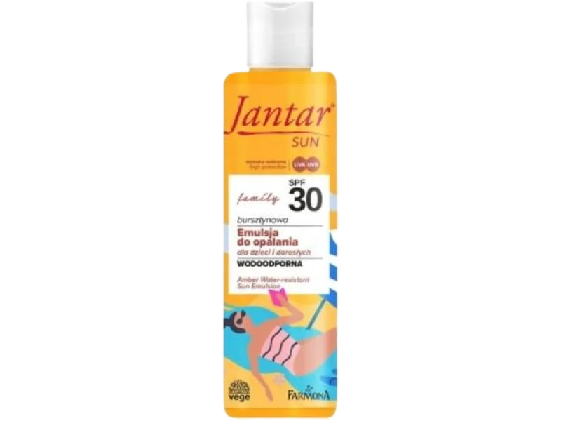 FARMONA JANTAR SUN Bursztynowa wodoodporna emulsja do opalania SPF 30 dla dzieci i dorosłych
