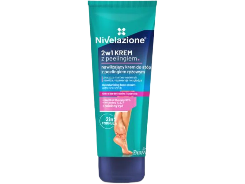 FARMONA NIVELAZIONE Nawilżający krem do stóp z peelingiem ryżowym
