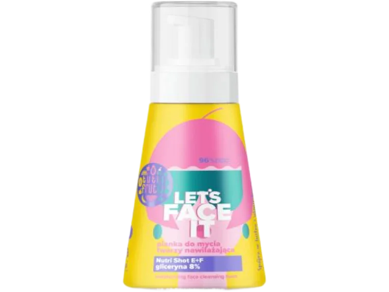 FARMONA TUTTI FRUTTI Let’s Face It Nawilżająca pianka do mycia twarzy z gliceryną 8% + Nutri Shot E+F