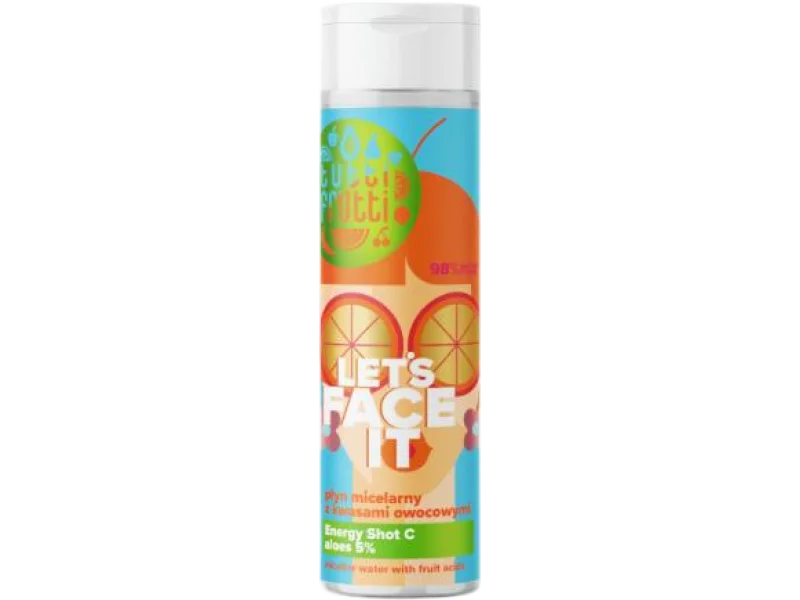 FARMONA TUTTI FRUTTI Let’s Face It Oczyszczający Płyn micelarny z kwasami owocowymi i aloesem 5% + Energy Shot C