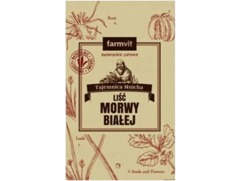 FARMVIT Liść Morwy Białej Herbatka ziołowa, zioła do zaparzania